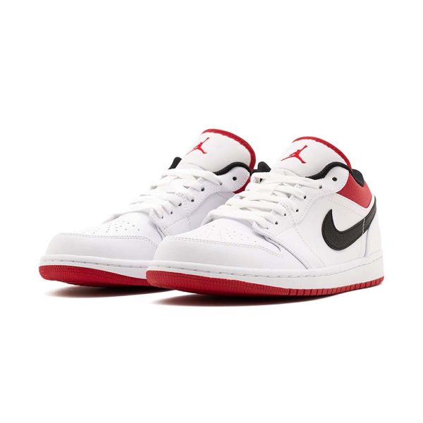 AIR JORDAN 1 LOW White University Red Black