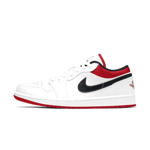 AIR JORDAN 1 LOW White University Red Black