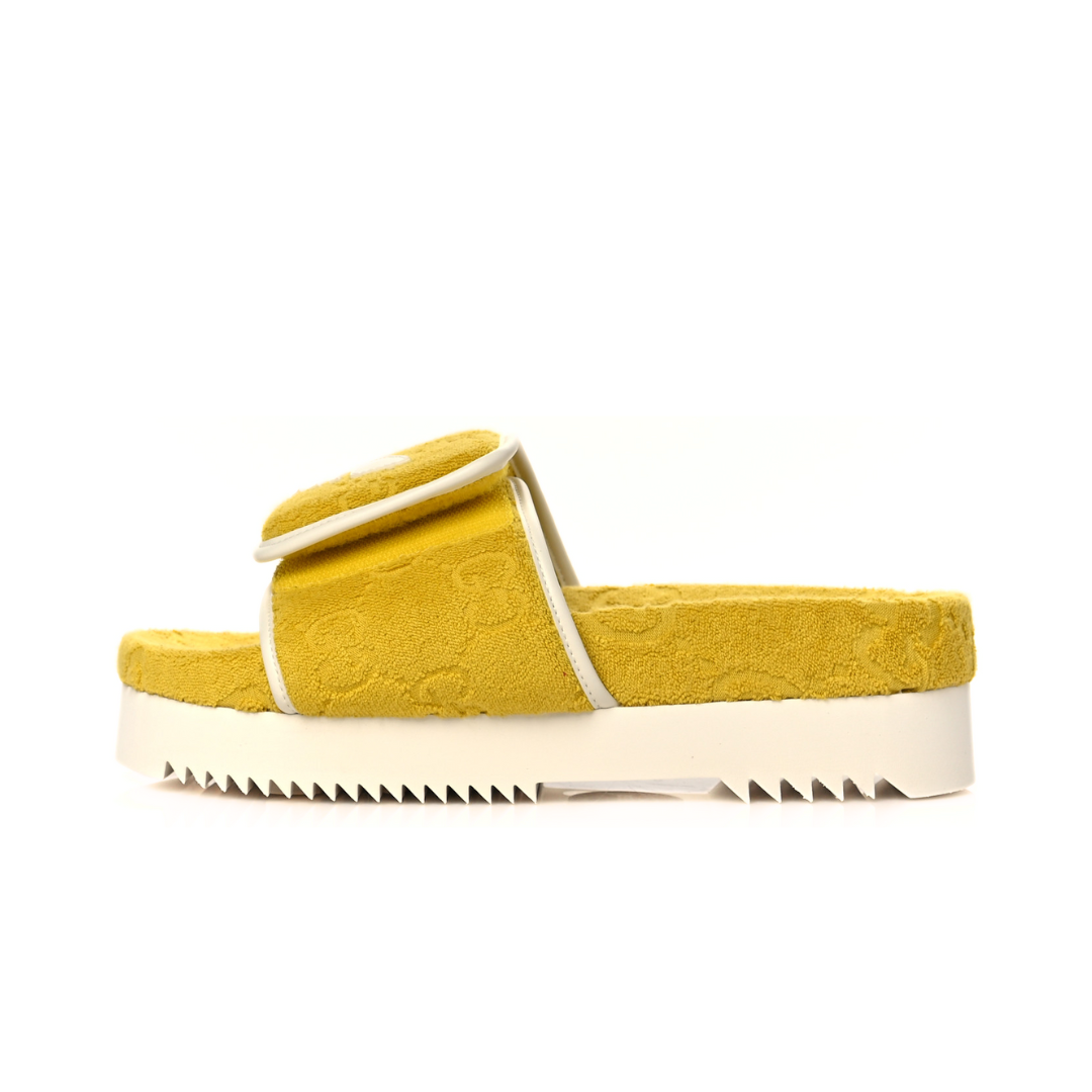 adidas x Gucci GG Platform Sandal Yellow